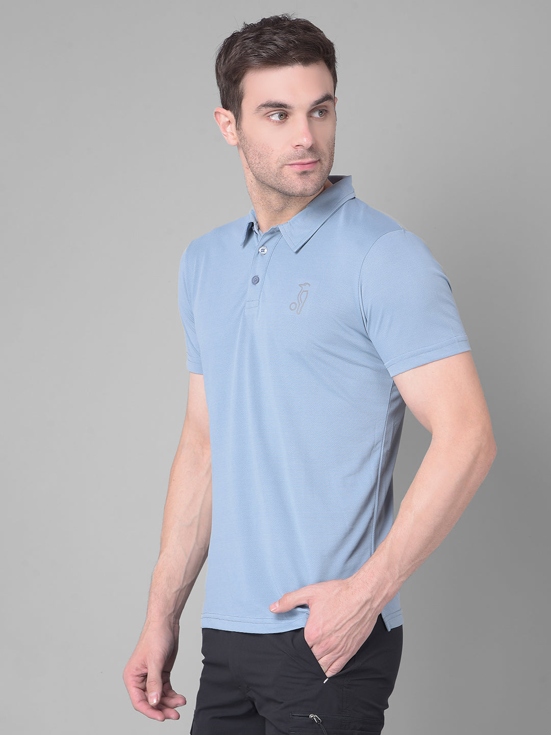 Kookaburra Grey Polo Elevate Your Style with Sporty T-shirt