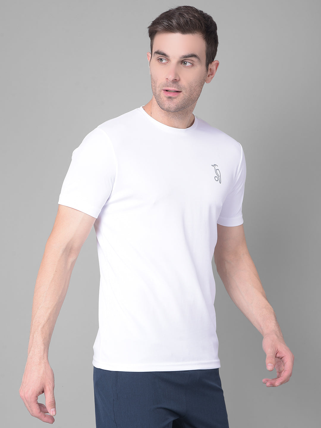 Kookaburra White Round Neck T-Shirt for Timeless Simplicity