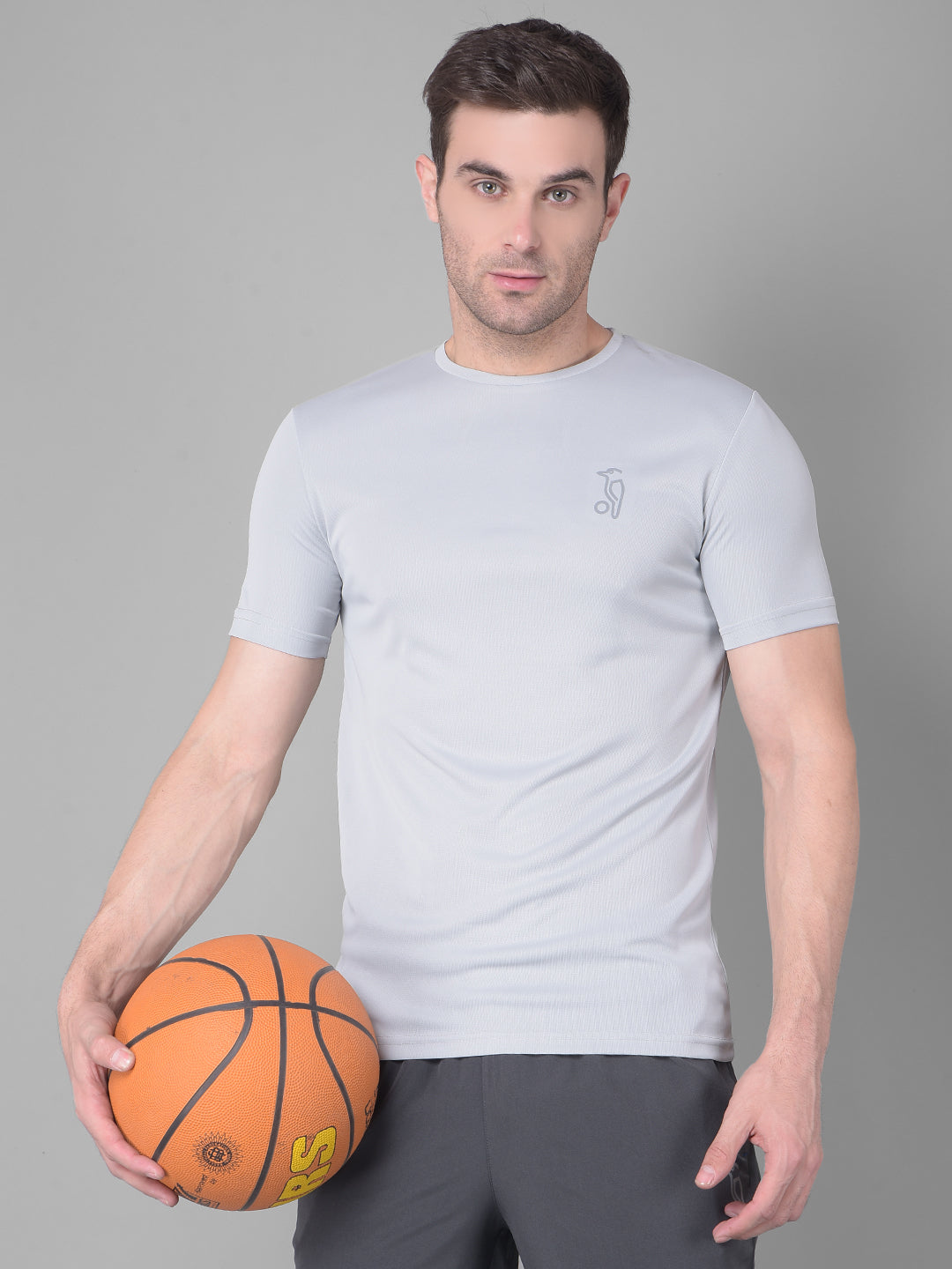 Luxury Grey Comfort Kookaburra's Round Neck T-Shirt for Effortless Elegance