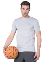 Luxury Grey Comfort Kookaburra's Round Neck T-Shirt for Effortless Elegance