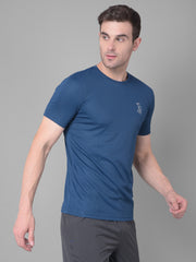 Kookaburra's Dark Blue Round Neck T-Shirt for Timeless Appeal