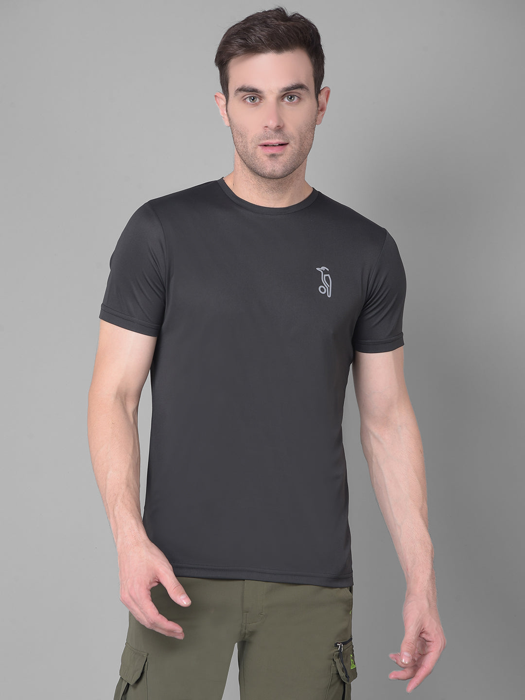 Kookaburra's Black Round Neck T-Shirt for Sleek Style