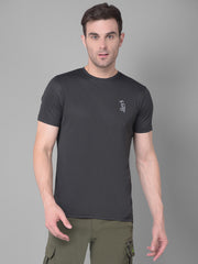 Kookaburra's Black Round Neck T-Shirt for Sleek Style