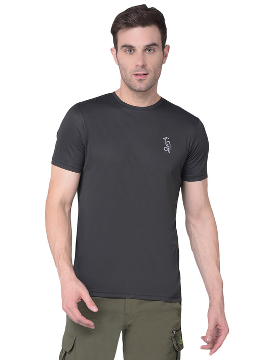 Kookaburra's Black Round Neck T-Shirt for Sleek Style