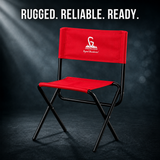 Foldable Camping Chair – Mild Steel, Red