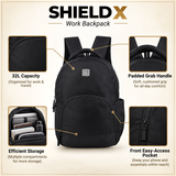 Greenlands Shield X 32L Laptop Backpack |Comfortable & Durable Unisex Bag, 2 Compartments, Side Pockets, Trolley Sleeve