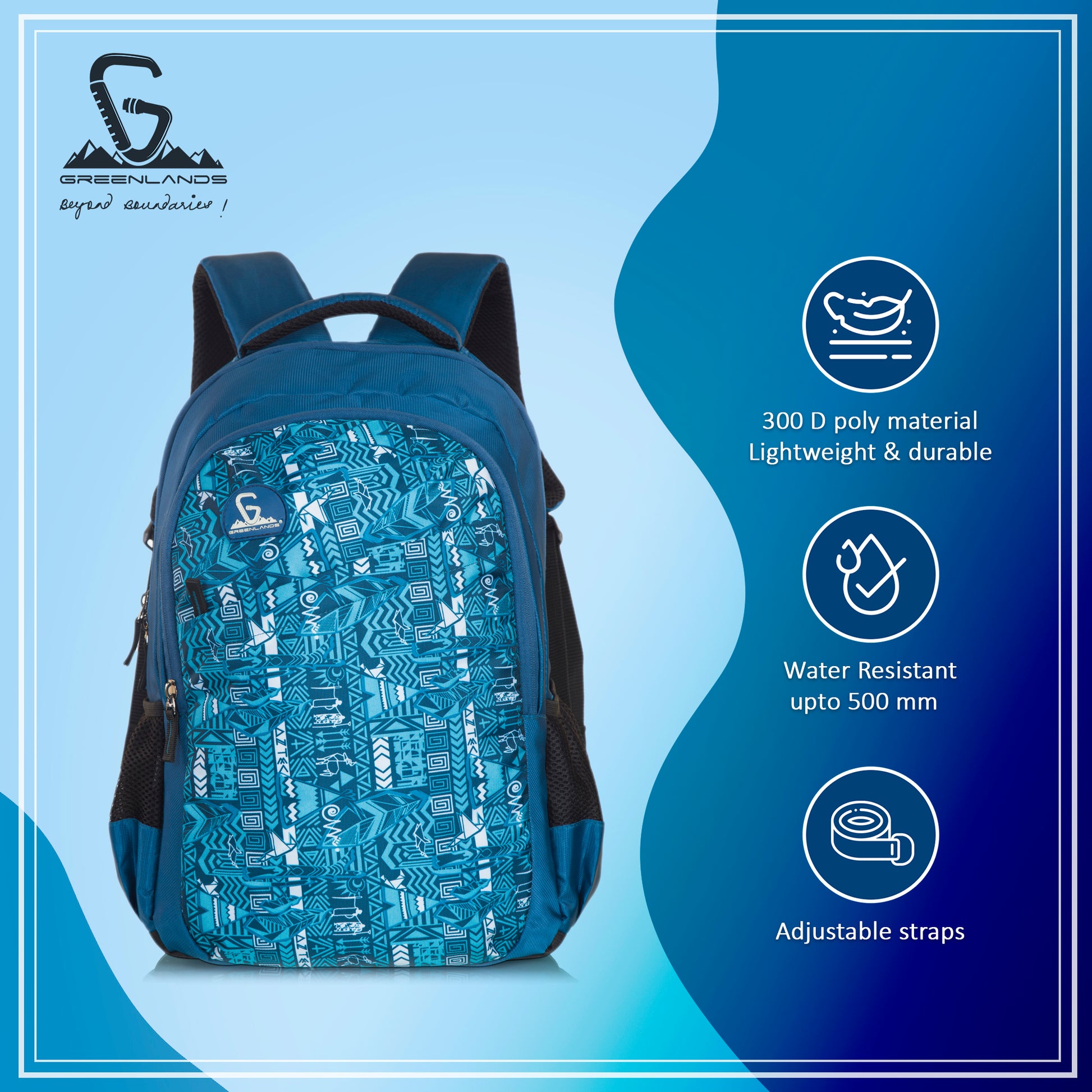 Greenlands Tempo Backpack - Blue Aztec