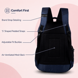 Greenlands 33L Zipster Laptop Backpack | 3 Large Compartments, Fits Up to 17" Laptop | Perfect for Office, School, Travel & Hiking | Unisex (Navy)