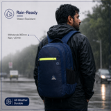 Greenlands 33L Zipster Laptop Backpack | 3 Large Compartments, Fits Up to 17" Laptop | Perfect for Office, School, Travel & Hiking | Unisex (Navy)