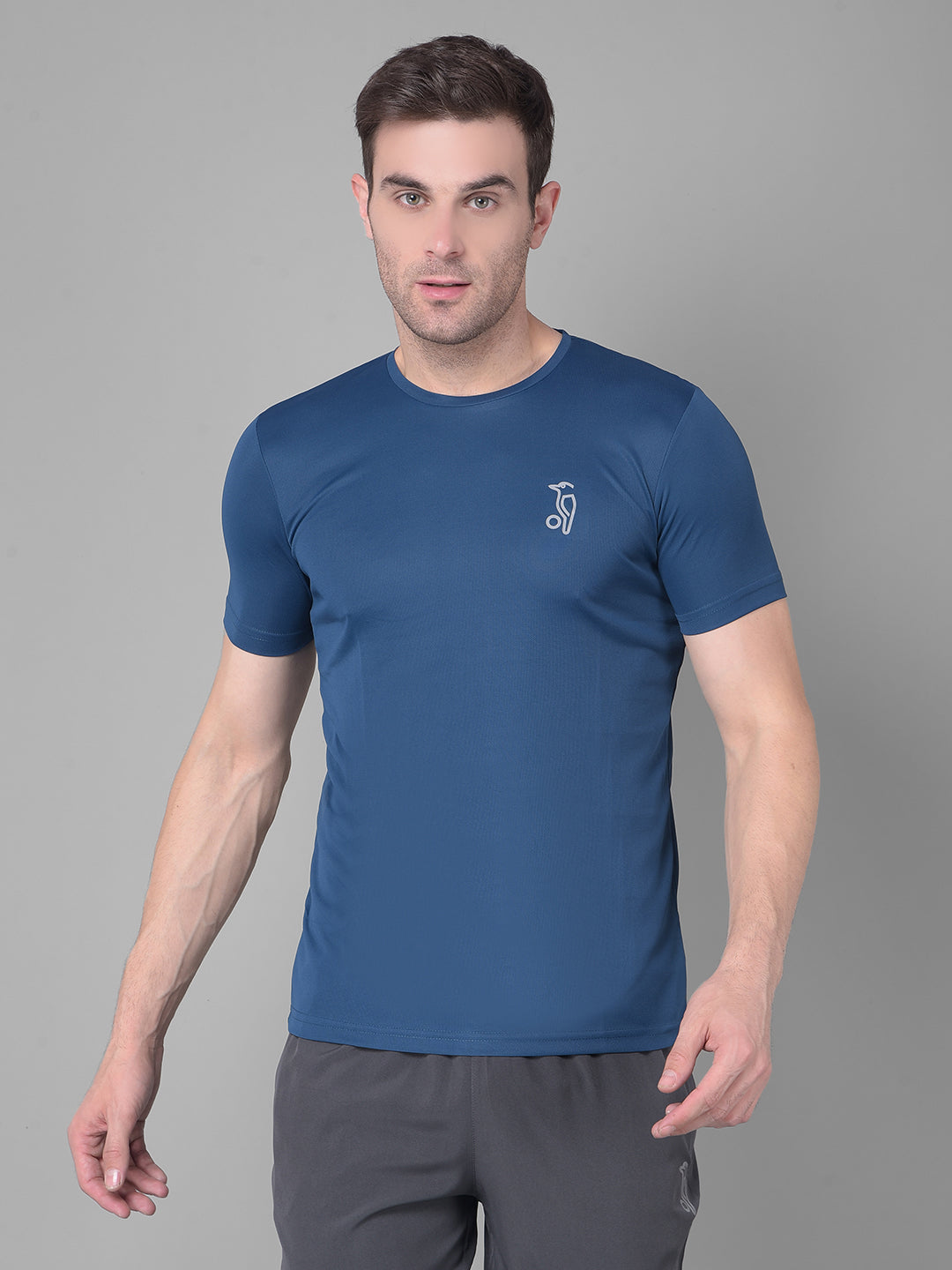 Kookaburra's Dark Blue Round Neck T-Shirt for Timeless Appeal