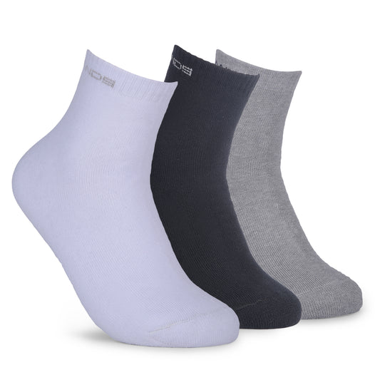 Greenlands GLOBO Ankle Socks White/Gray/Black (Pack of 3)
