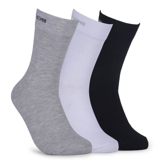 Greenlands TRISH Crew Socks White/Gray/Black (Pack of 3)