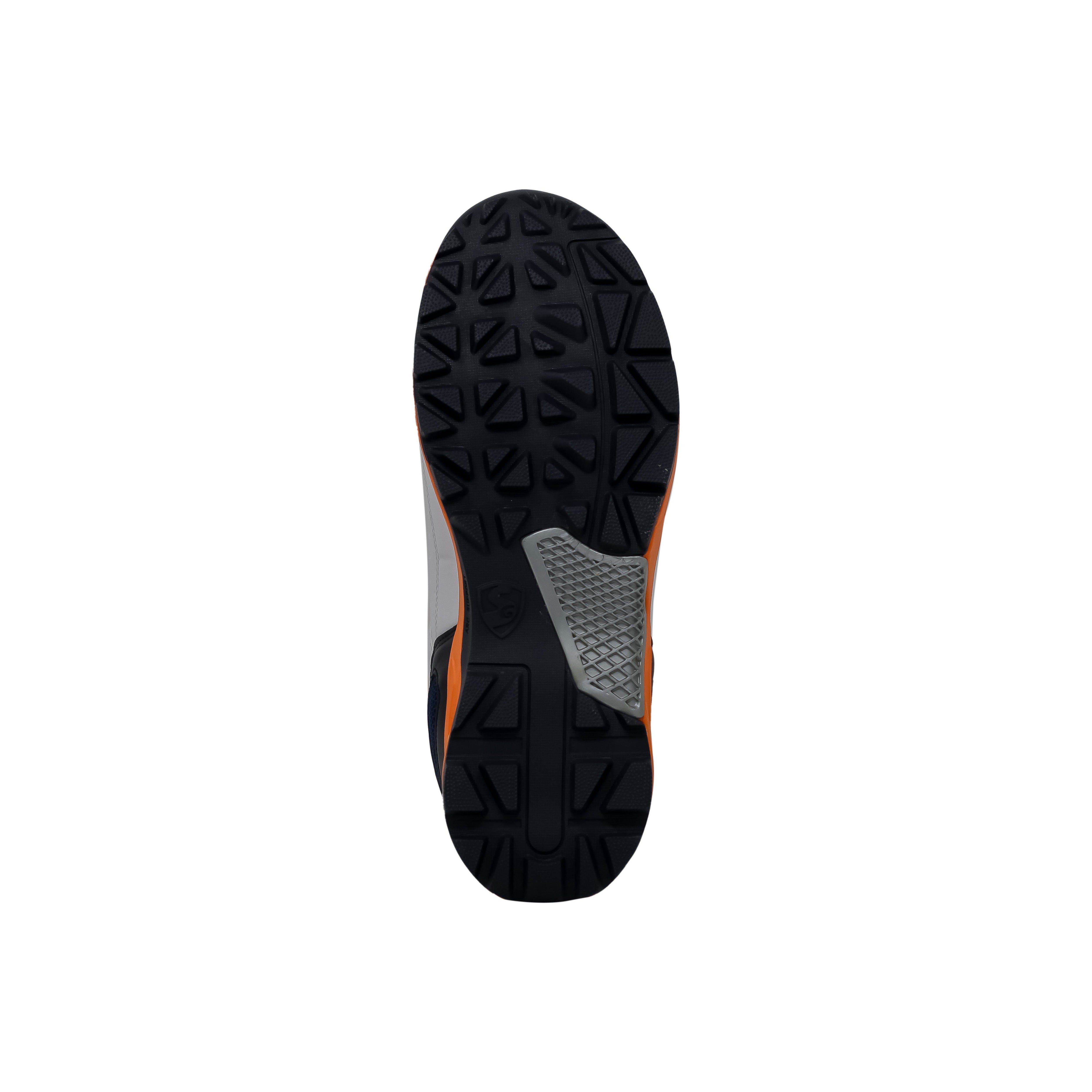 SG CLUB 6.0 Cricket Shoe: Classic White with Navy and Orange Accents for Style and Performance