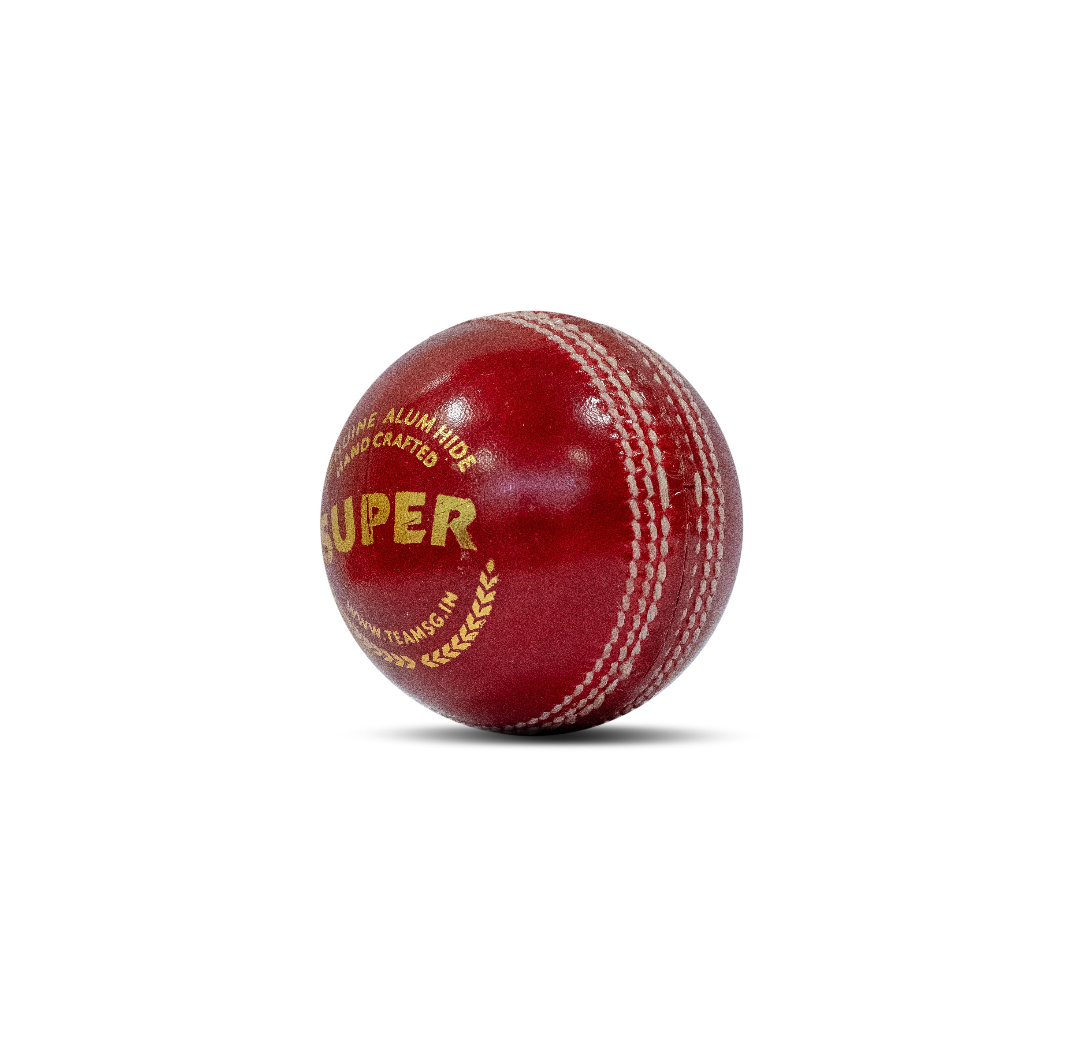 SG SUPER RED Cricket Ball - Using Premium Quality LEATHER, Pack of 1