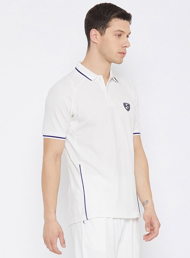 SG Test Half Sleeve Cricket Shirt Whites