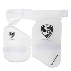 SG Combo Test Pro cricket batting thigh pad (White)