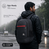 Greenlands 33L Zipster Laptop Backpack | 3 Large Compartments, Fits Up to 17" Laptop | Perfect for Office, School, Travel & Hiking | Unisex (Black)