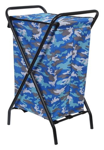 Greenlands 30L Large Mild Steel Blue Camping Storage Bin with Folding Frame with Rust-Resistant Polyester Fabric for Outdoor Gear- No Assembly Required