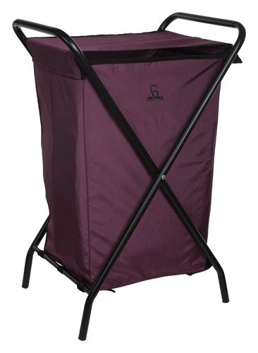 Greenlands 30L Portable Folding Aluminum Storage Bin – Rust-Resistant, Powder-Coated Frame with Water-Resistant Fabric for Camping, Tools & Travel – No Assembly Required (Wine)