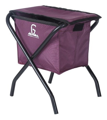 Greenlands 15L Mild Steel Camping Storage Bin – Durable Wine Color Container for Outdoor Gear & Travel Essentials