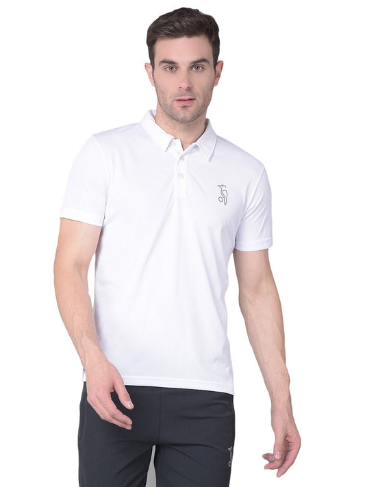 Classic Elegance in White: Kookaburra's Polo T-shirt for Effortless Style