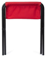 Greenlands Foldable Camping Stool – Mild Steel Medium, Red | Durable Portable Outdoor Stool for Trekking & Camping